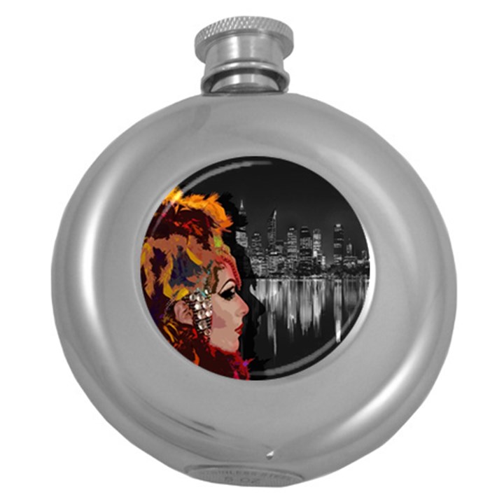 Transvestite Round Hip Flask (5 oz)