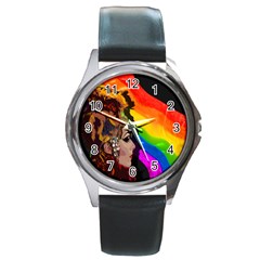 Transvestite Round Metal Watch