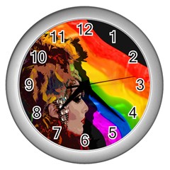 Transvestite Wall Clocks (Silver) 