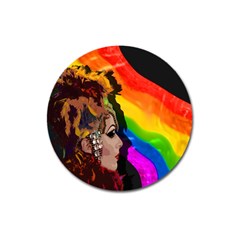 Transvestite Magnet 3  (round) by Valentinaart