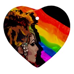 Transvestite Heart Ornament (two Sides) by Valentinaart