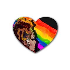 Transvestite Rubber Coaster (heart)  by Valentinaart