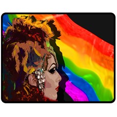 Transvestite Fleece Blanket (medium)  by Valentinaart