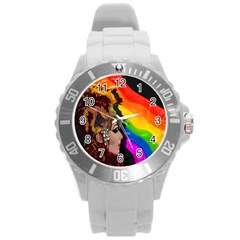 Transvestite Round Plastic Sport Watch (L)