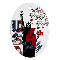 4th Of July Independence Day Ornament (oval) by Valentinaart