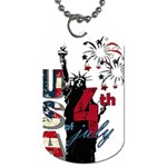 4th of July Independence Day Dog Tag (One Side) Front