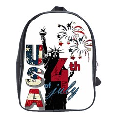 4th Of July Independence Day School Bags(large)  by Valentinaart