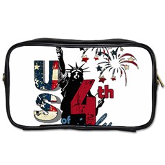 4th Of July Independence Day Toiletries Bags by Valentinaart