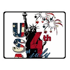 4th Of July Independence Day Fleece Blanket (small) by Valentinaart