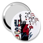 4th of July Independence Day 3  Handbag Mirrors Front