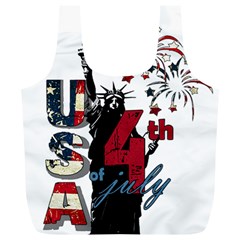 4th Of July Independence Day Full Print Recycle Bags (l)  by Valentinaart