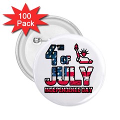 4th Of July Independence Day 2 25  Buttons (100 Pack)  by Valentinaart