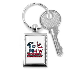 4th Of July Independence Day Key Chains (rectangle)  by Valentinaart