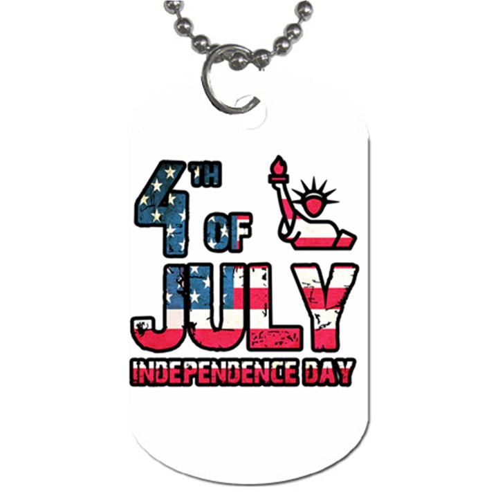 4th of July Independence Day Dog Tag (Two Sides)