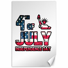 4th Of July Independence Day Canvas 24  X 36  by Valentinaart