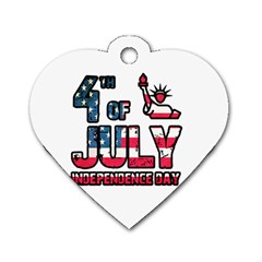 4th Of July Independence Day Dog Tag Heart (two Sides) by Valentinaart