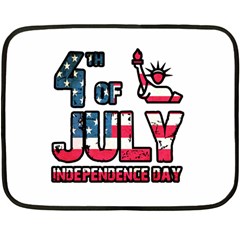 4th Of July Independence Day Double Sided Fleece Blanket (mini)  by Valentinaart