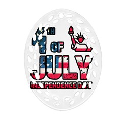 4th Of July Independence Day Oval Filigree Ornament (two Sides) by Valentinaart