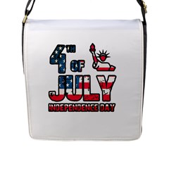 4th Of July Independence Day Flap Messenger Bag (l)  by Valentinaart