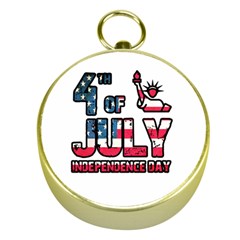 4th Of July Independence Day Gold Compasses by Valentinaart