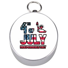 4th Of July Independence Day Silver Compasses by Valentinaart