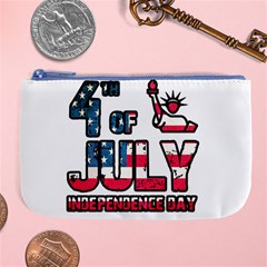 4th Of July Independence Day Large Coin Purse