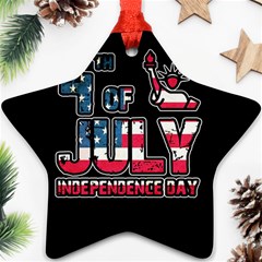 4th Of July Independence Day Ornament (star) by Valentinaart