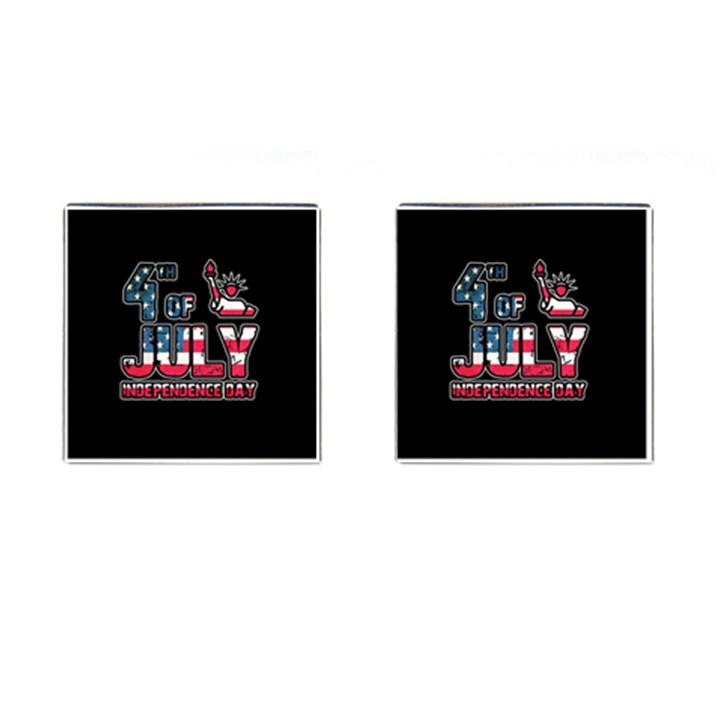 4th of July Independence Day Cufflinks (Square)