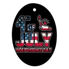 4th Of July Independence Day Oval Ornament (two Sides) by Valentinaart