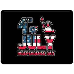 4th Of July Independence Day Double Sided Fleece Blanket (large)  by Valentinaart