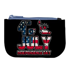 4th Of July Independence Day Large Coin Purse by Valentinaart