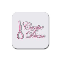 Carpe Diem  Rubber Coaster (square)  by Valentinaart