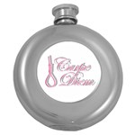 Carpe Diem  Round Hip Flask (5 oz) Front