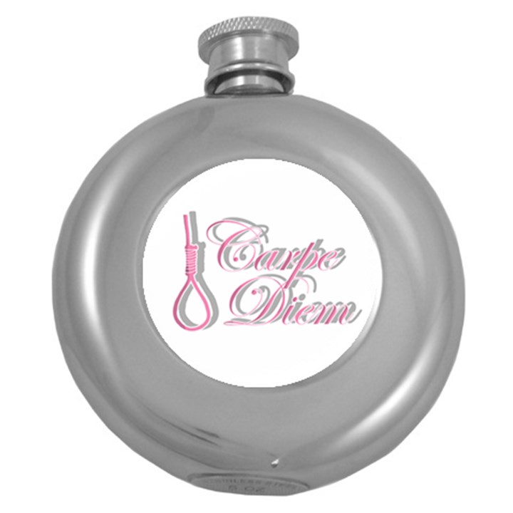 Carpe Diem  Round Hip Flask (5 oz)