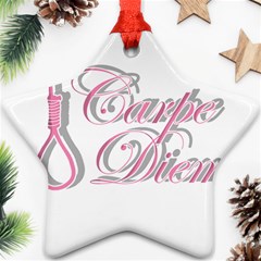 Carpe Diem  Star Ornament (two Sides) by Valentinaart