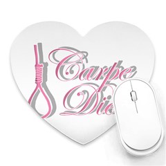 Carpe Diem  Heart Mousepads by Valentinaart