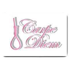 Carpe Diem  Large Doormat  by Valentinaart