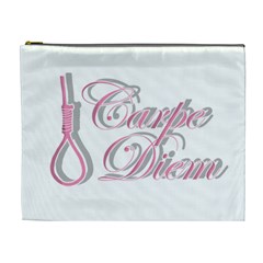 Carpe Diem  Cosmetic Bag (xl) by Valentinaart