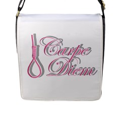 Carpe Diem  Flap Messenger Bag (l)  by Valentinaart