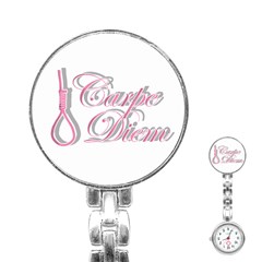 Carpe Diem  Stainless Steel Nurses Watch by Valentinaart