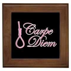 Carpe Diem  Framed Tiles by Valentinaart