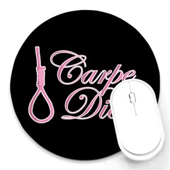 Carpe Diem  Round Mousepads by Valentinaart