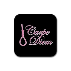 Carpe Diem  Rubber Square Coaster (4 Pack)  by Valentinaart