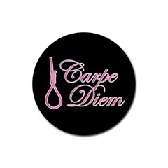 Carpe Diem  Rubber Coaster (round)  by Valentinaart