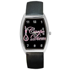 Carpe Diem  Barrel Style Metal Watch by Valentinaart