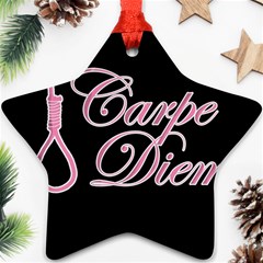 Carpe Diem  Star Ornament (two Sides) by Valentinaart