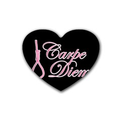 Carpe Diem  Rubber Coaster (heart)  by Valentinaart