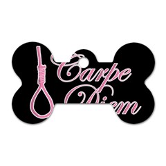 Carpe Diem  Dog Tag Bone (two Sides) by Valentinaart