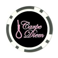 Carpe Diem  Poker Chip Card Guard by Valentinaart