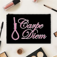 Carpe Diem  Cosmetic Bag (large)  by Valentinaart